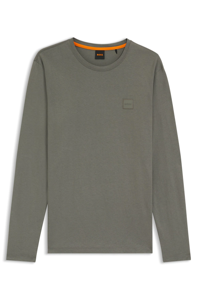 BOSS ORANGE Langarmshirt »Tacks« mit Markenlogo auf der Brust