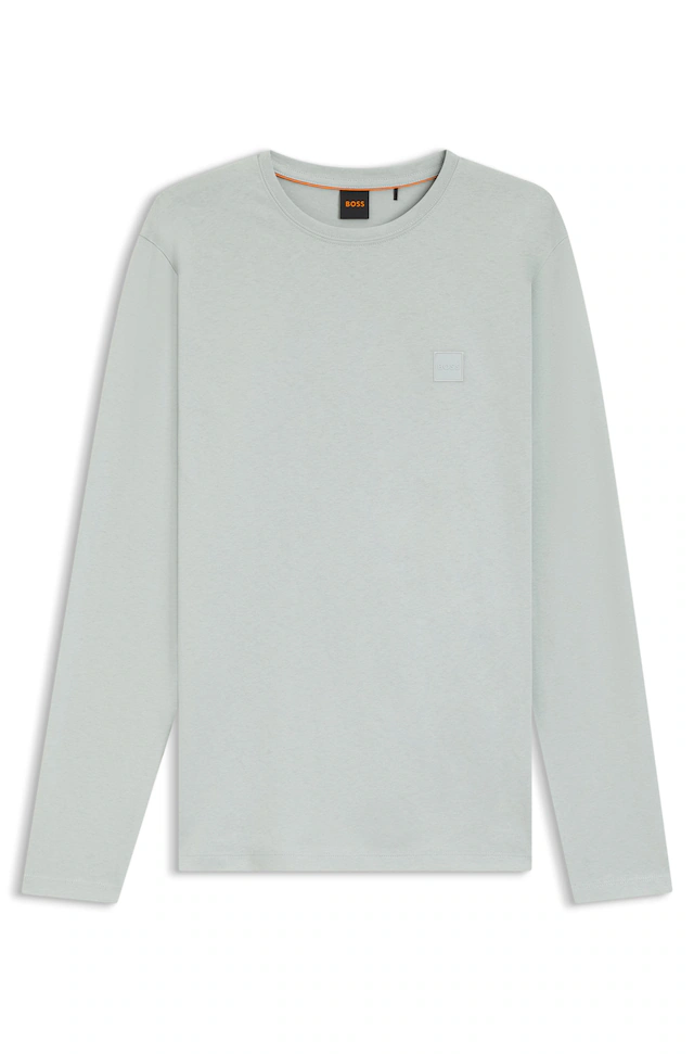 BOSS ORANGE Langarmshirt »Tacks« mit Markenlogo auf der Brust