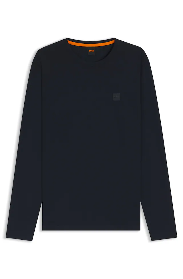 BOSS ORANGE Langarmshirt »Tacks« mit Markenlogo auf der Brust