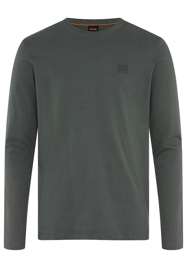 BOSS ORANGE Langarmshirt »Tacks« mit Markenlogo auf der Brust