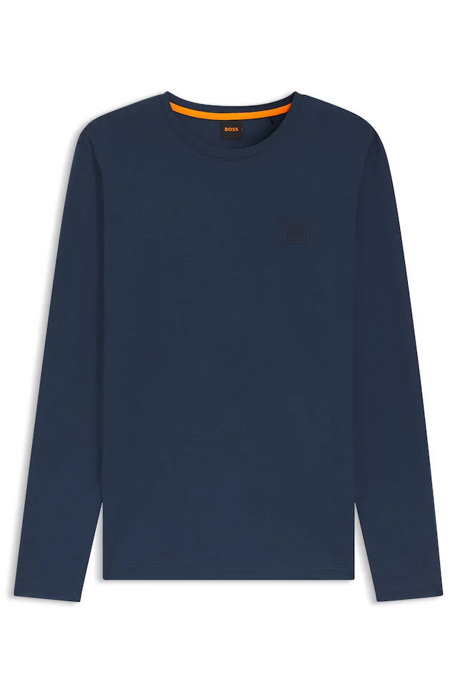 BOSS ORANGE Langarmshirt »Tacks« mit Markenlogo auf der Brust