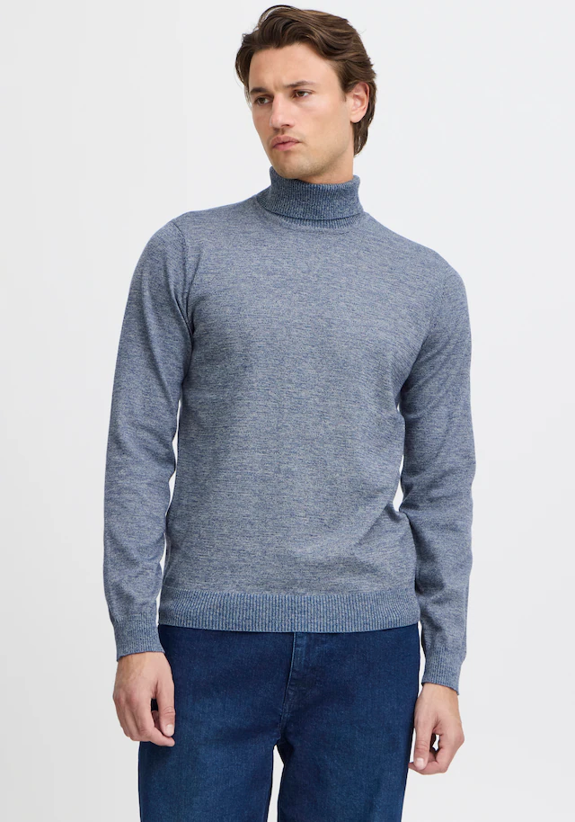Blend Rollkragenpullover »BHBRUTON roll neck knit« Regular Fit, aus Polyester, mit Rollkragen, normaler Schnitt