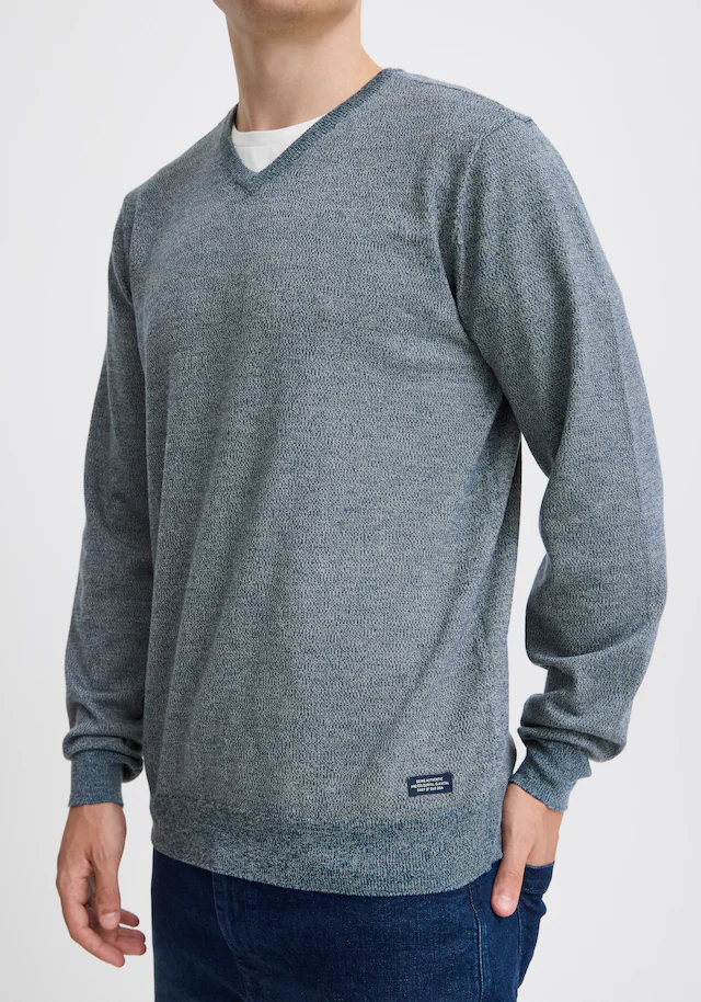 Blend V-Ausschnitt-Pullover »BHBRUTON V-neck« aus Polyester, Regular Fit, in normaler Länge