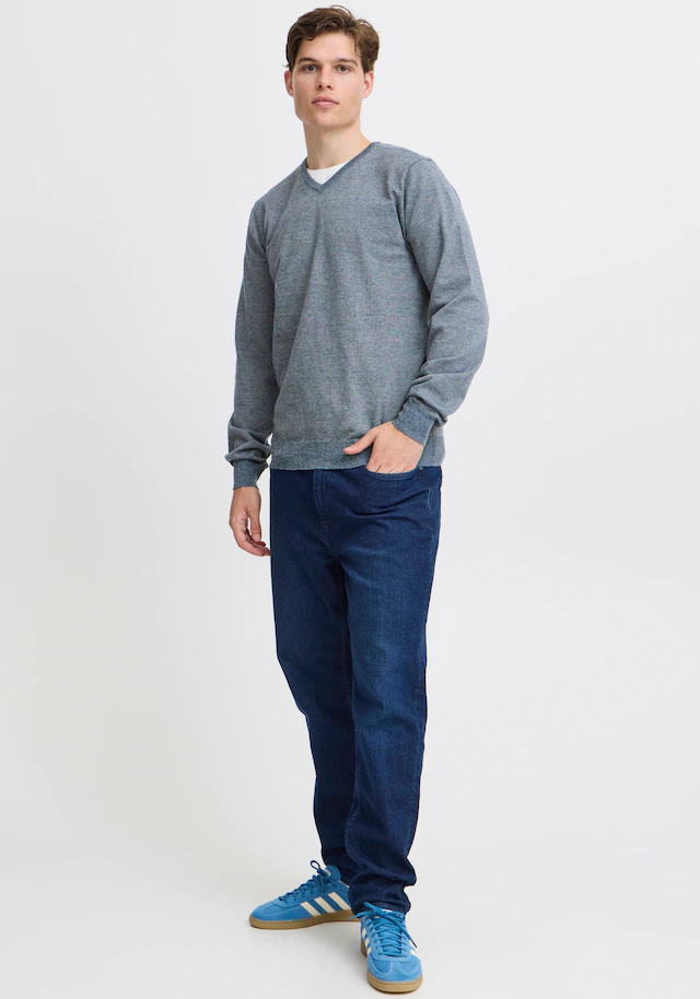 Blend V-Ausschnitt-Pullover »BHBRUTON V-neck« aus Polyester, Regular Fit, in normaler Länge