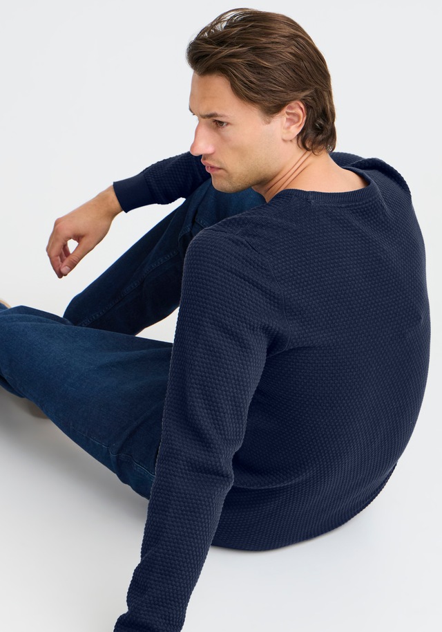 Blend Rundhalspullover »BHREDHILL crewneck« mit Markenlabel, aus Baumwolle, Slim Fit, ohne Verschluss