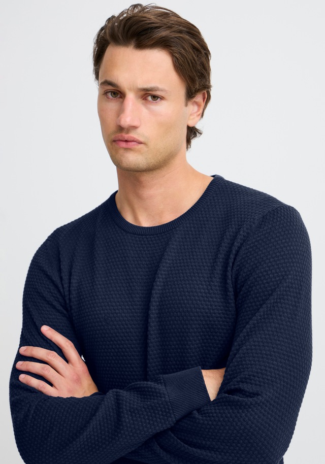 Blend Rundhalspullover »BHREDHILL crewneck« mit Markenlabel, aus Baumwolle, Slim Fit, ohne Verschluss