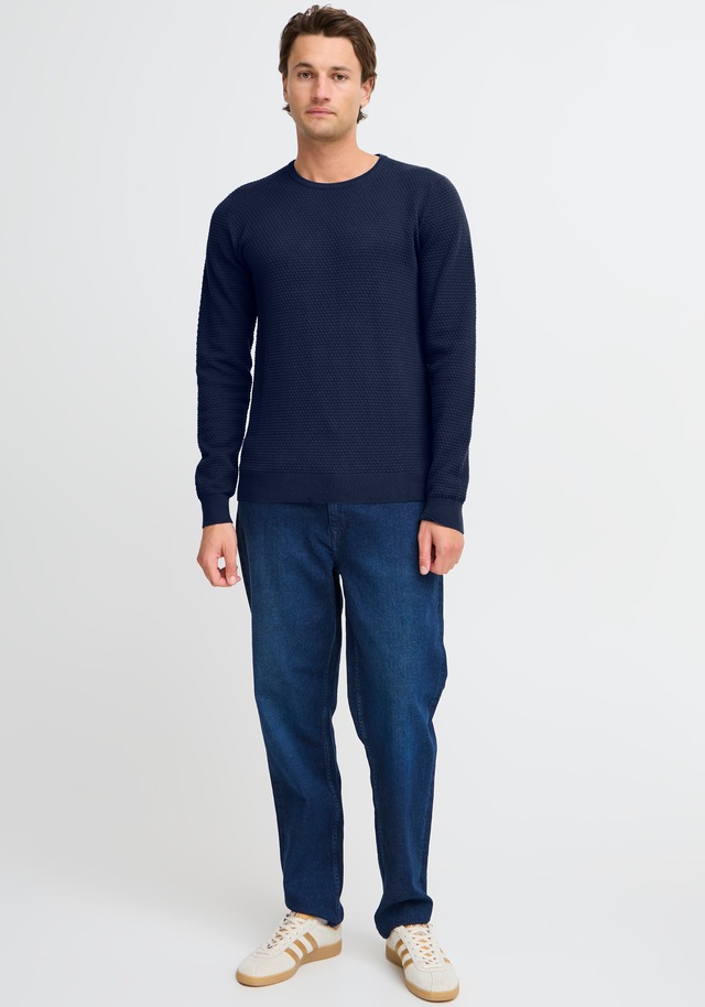 Blend Rundhalspullover »BHREDHILL crewneck« mit Markenlabel, aus Baumwolle, Slim Fit, ohne Verschluss