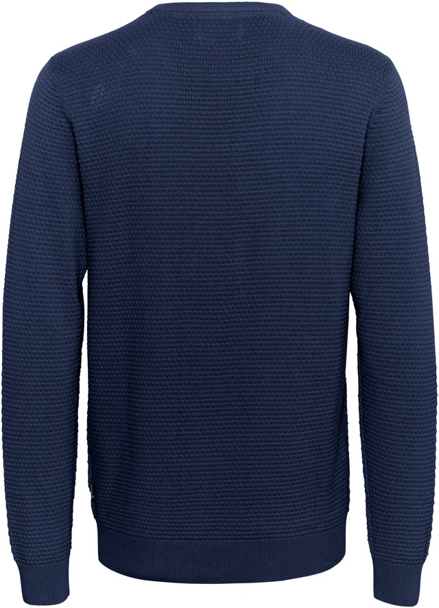 Blend Rundhalspullover »BHREDHILL crewneck« mit Markenlabel, aus Baumwolle, Slim Fit, ohne Verschluss