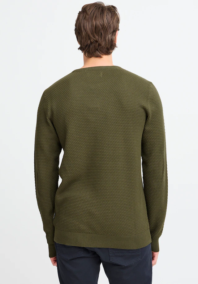 Blend Rundhalspullover »BHREDHILL crewneck« mit Markenlabel, aus Baumwolle, Slim Fit, ohne Verschluss