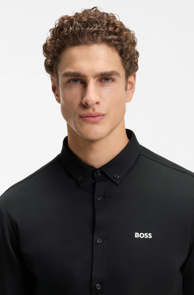 BOSS GREEN Langarmhemd »B MOTION L« mit Logo-Druck