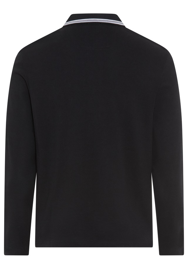 BOSS GREEN Langarm-Poloshirt »Plisy« mit Streifen am Kragen