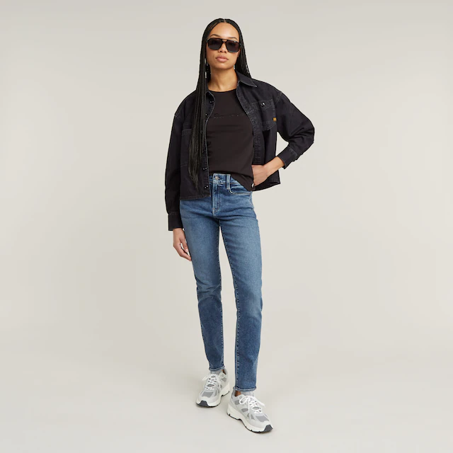 G-STAR T-Shirt »G-Script Shiny R« mit Ton-in-Ton Schriftzug