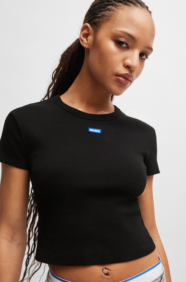 HUGO T-Shirt »Baby Tee« in verkürzter Länge