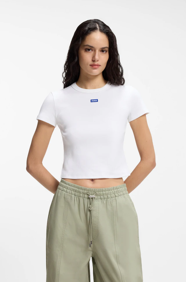 HUGO T-Shirt »Baby Tee« in verkürzter Länge