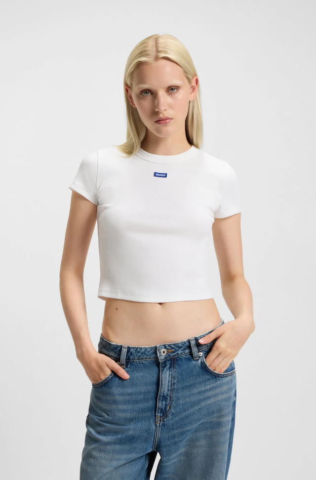 HUGO T-Shirt »Baby Tee« in verkürzter Länge