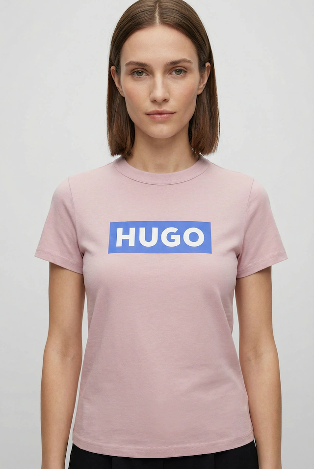 HUGO T-Shirt »Classic V« mit Logo, V-Ausschnitt