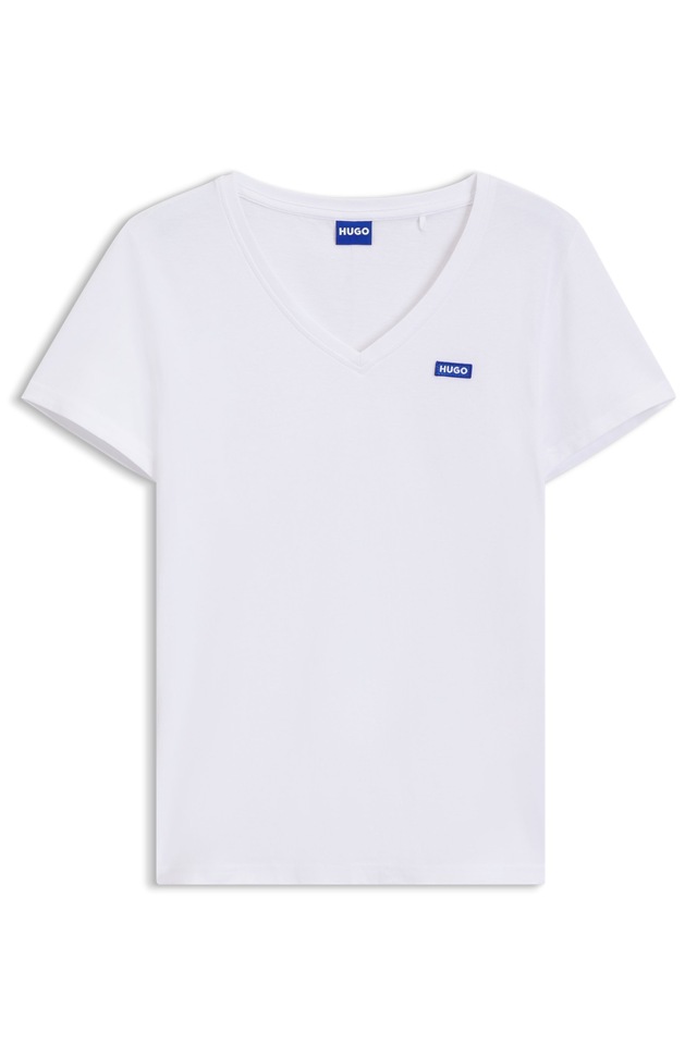 HUGO T-Shirt »Classic V« mit Logo, V-Ausschnitt