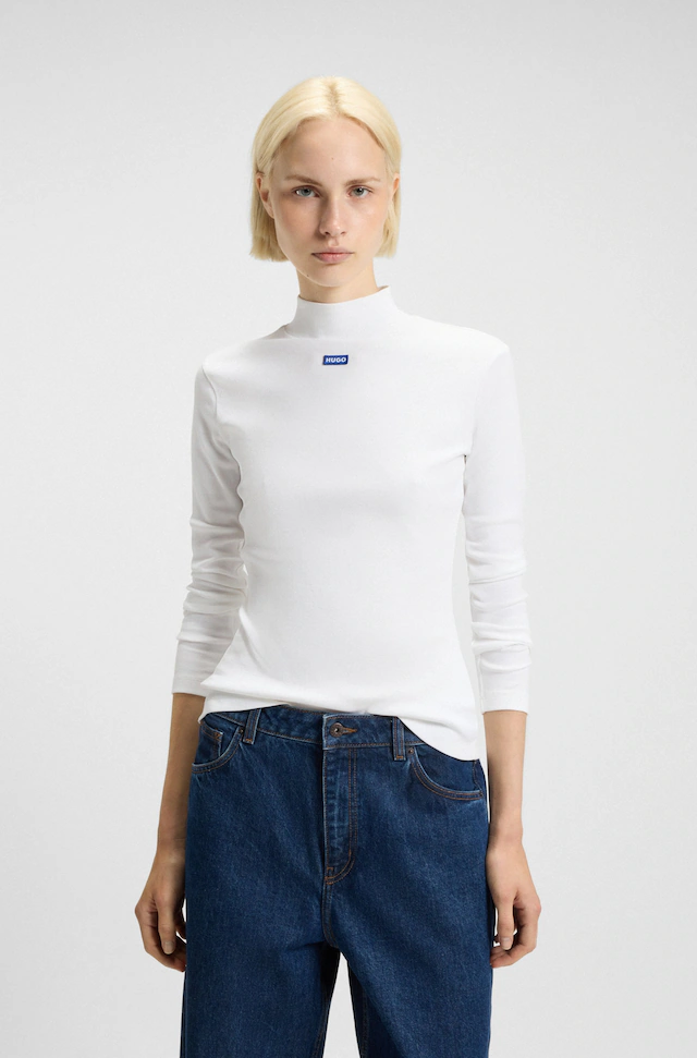 HUGO Longsleeve »Easy Longsleeve« mit Stehkragen