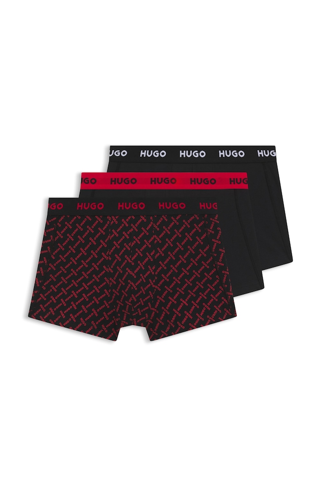 HUGO Underwear Trunk »TRUNK TRIPLET DESIGN« Packung, 3 Stk. mit Logobund