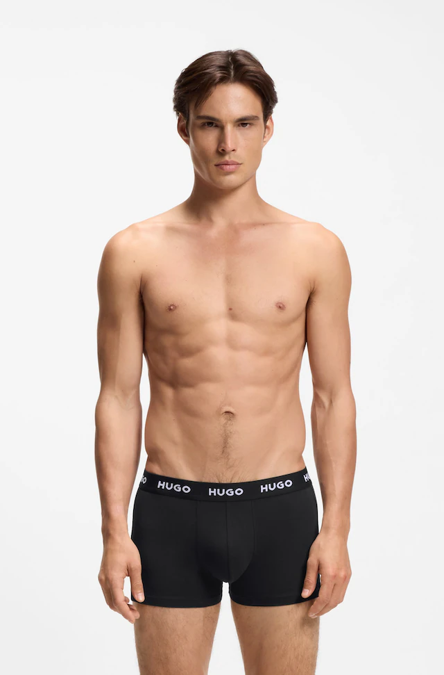HUGO Underwear Trunk »TRUNK TRIPLET DESIGN« Packung, 3 Stk. mit Logobund