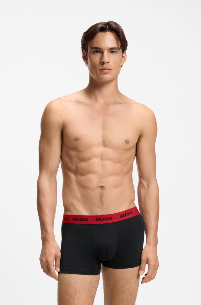 HUGO Underwear Trunk »TRUNK TRIPLET DESIGN« Packung, 3 Stk. mit Logobund