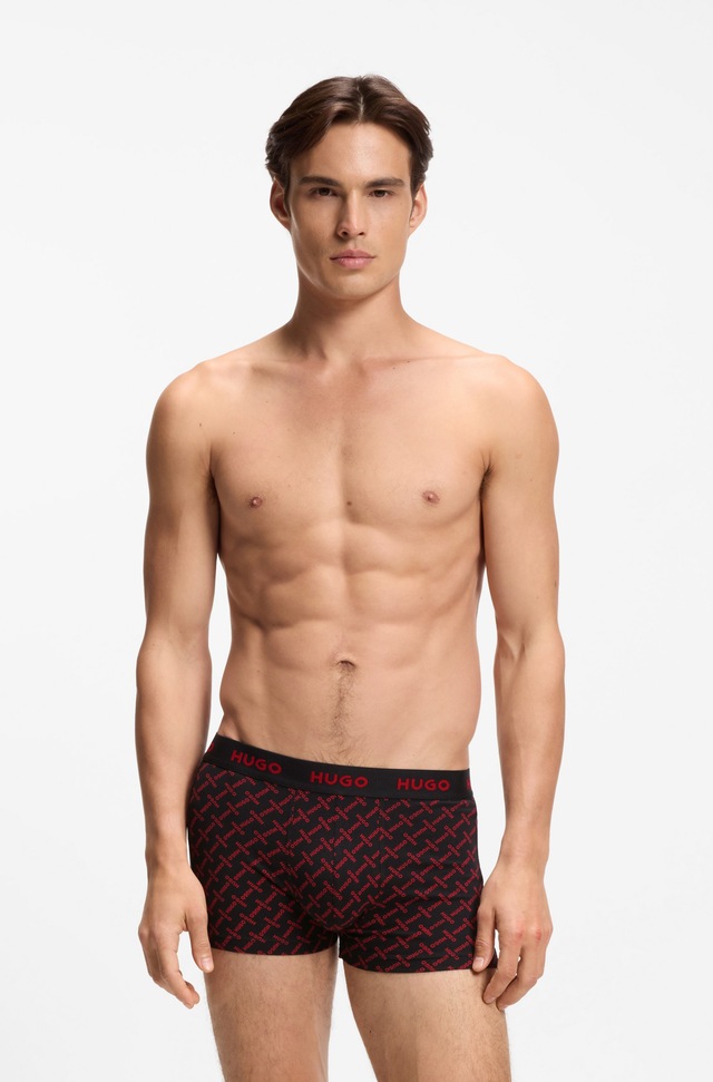 HUGO Underwear Trunk »TRUNK TRIPLET DESIGN« Packung, 3 Stk. mit Logobund