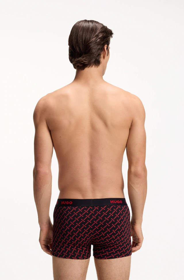 HUGO Underwear Trunk »TRUNK TRIPLET DESIGN« Packung, 3 Stk. mit Logobund