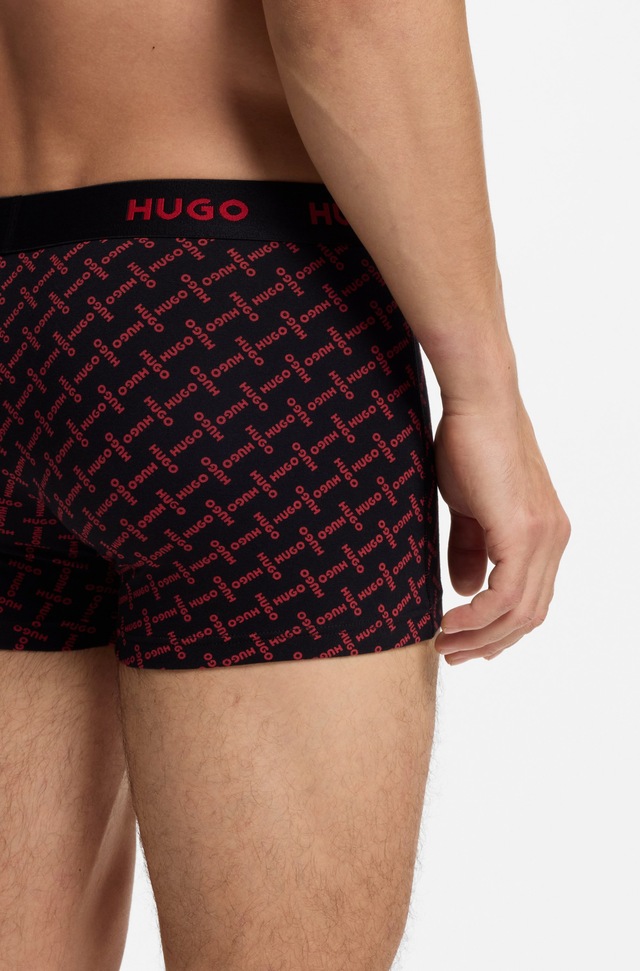 HUGO Underwear Trunk »TRUNK TRIPLET DESIGN« Packung, 3 Stk. mit Logobund