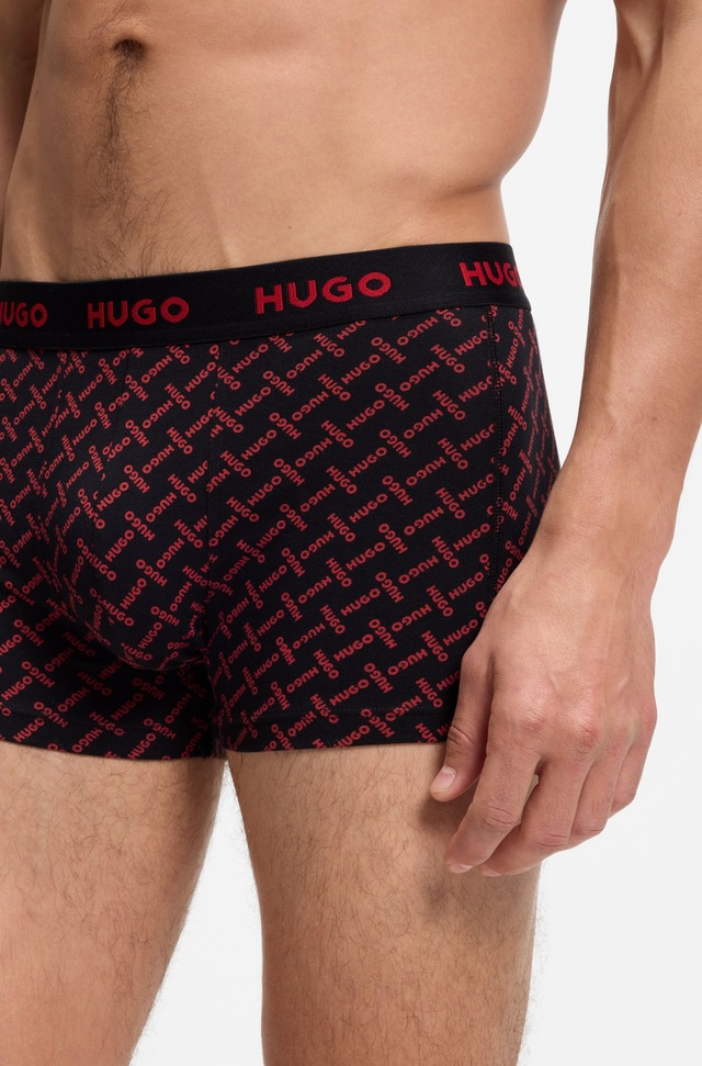 HUGO Underwear Trunk »TRUNK TRIPLET DESIGN« Packung, 3 Stk. mit Logobund
