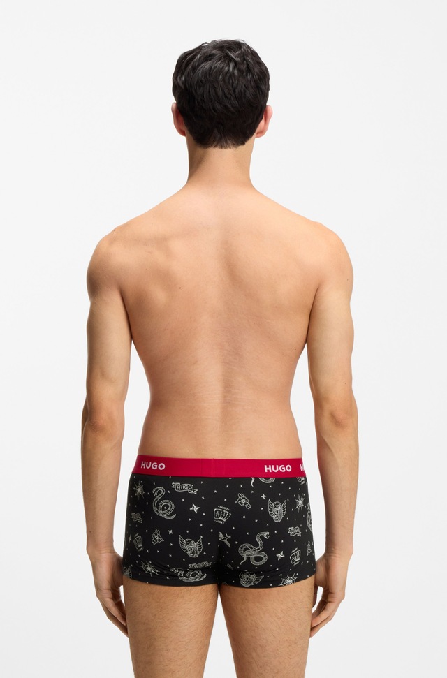 HUGO Underwear Trunk »TRUNK TRIPLET DESIGN« Packung, 3 Stk. mit Logobund