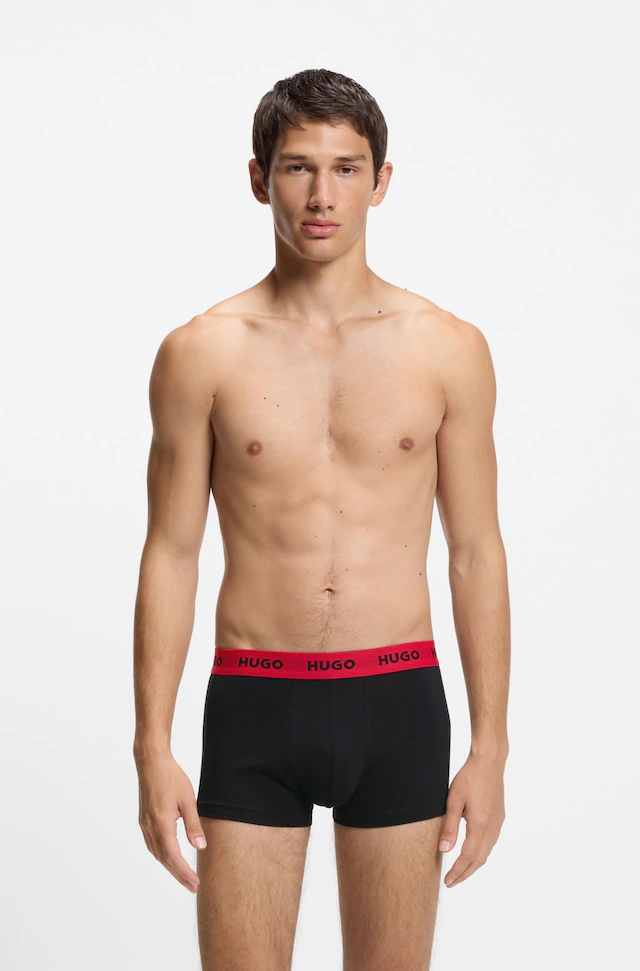 HUGO Underwear Trunk »TRUNK TRIPLET PACK« Packung, 3 Stk. mit Logoschriftzug auf dem Bund