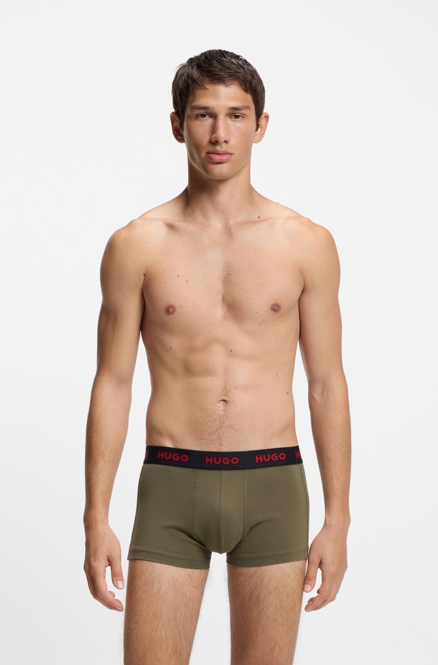 HUGO Underwear Trunk »TRUNK TRIPLET PACK« Packung, 3 Stk. mit Logoschriftzug auf dem Bund