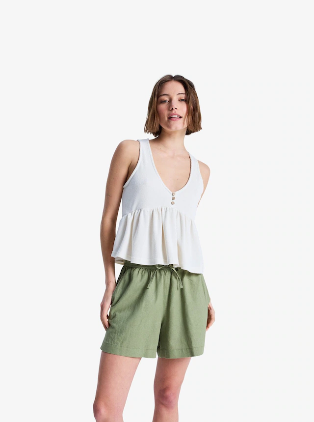 Roxy Shorts »LEKEITIO BREAK MID« aus Leinen und Viskose, leichtes Obermaterial