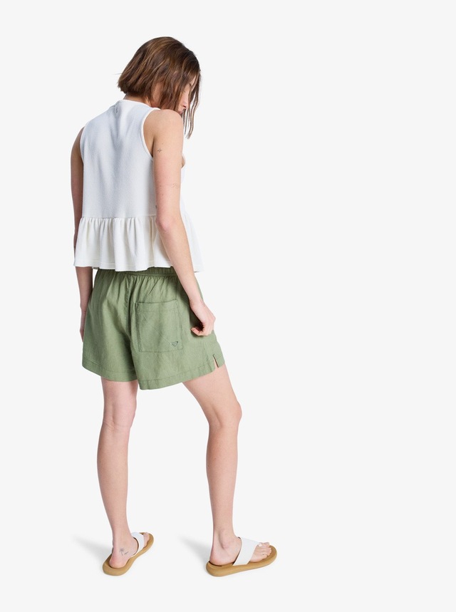 Roxy Shorts »LEKEITIO BREAK MID« aus Leinen und Viskose, leichtes Obermaterial