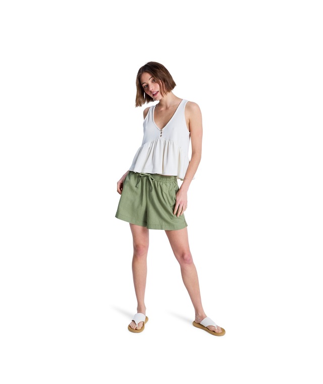 Roxy Shorts »LEKEITIO BREAK MID« aus Leinen und Viskose, leichtes Obermaterial