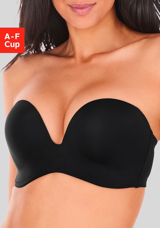 LASCANA Multiway-BH », Dirndl-BH, BH ohne Träger, T-Shirt-BH, Trägerloser BH, Push-up-BH« mit 3 Tragevarianten, große Größen, Sommer