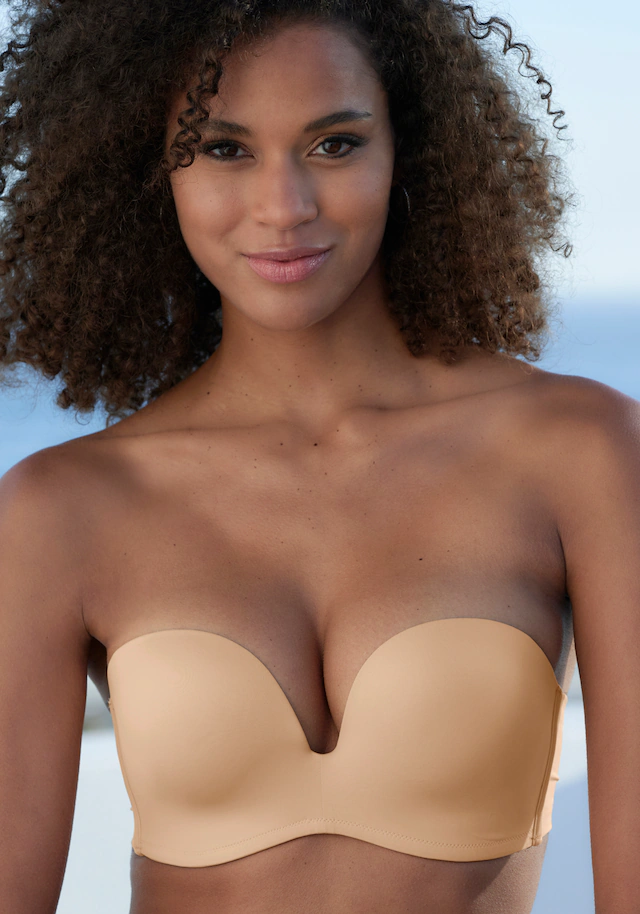 LASCANA Multiway-BH », Dirndl-BH, BH ohne Träger, T-Shirt-BH, Trägerloser BH, Push-up-BH« mit 3 Tragevarianten, große Größen, Sommer