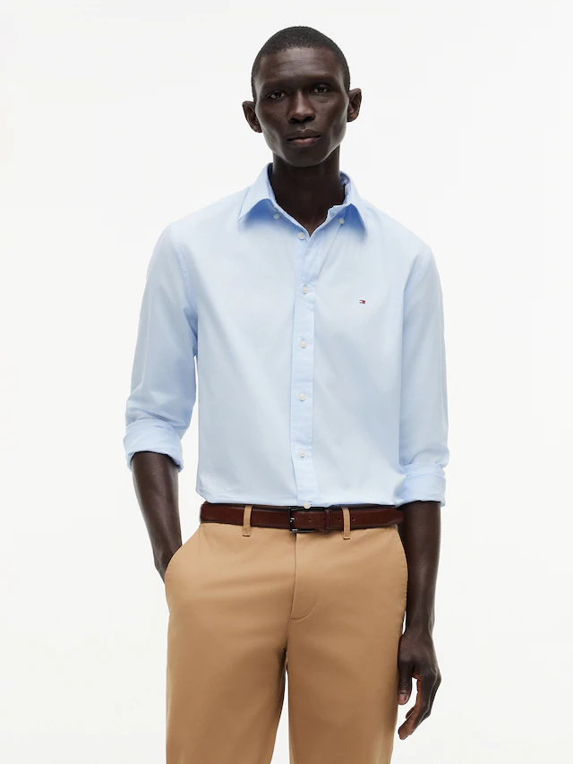 Tommy Hilfiger Langarmhemd »CORE FLEX POPLIN SOLID Regular Fit SHIRT« Regular Fit Flex Cotton