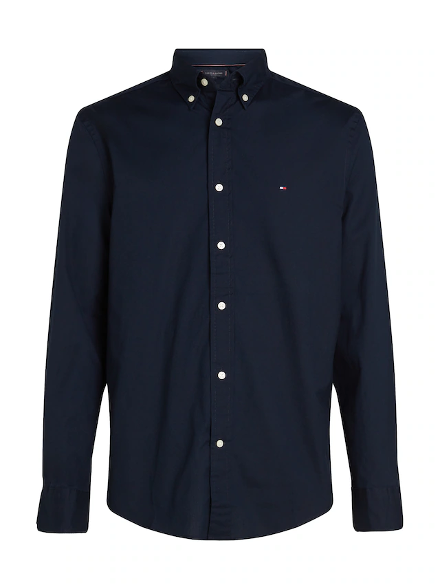 Tommy Hilfiger Langarmhemd »CORE FLEX POPLIN SOLID Regular Fit SHIRT« Regular Fit Flex Cotton