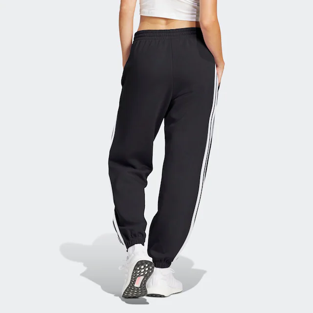 adidas Sportswear Sporthose »ESSENTIALS 3-STREIFEN FRENCH TERRY CUFFED« Reguläre Passform, mittelhoher Bund, weiches French Terry Material