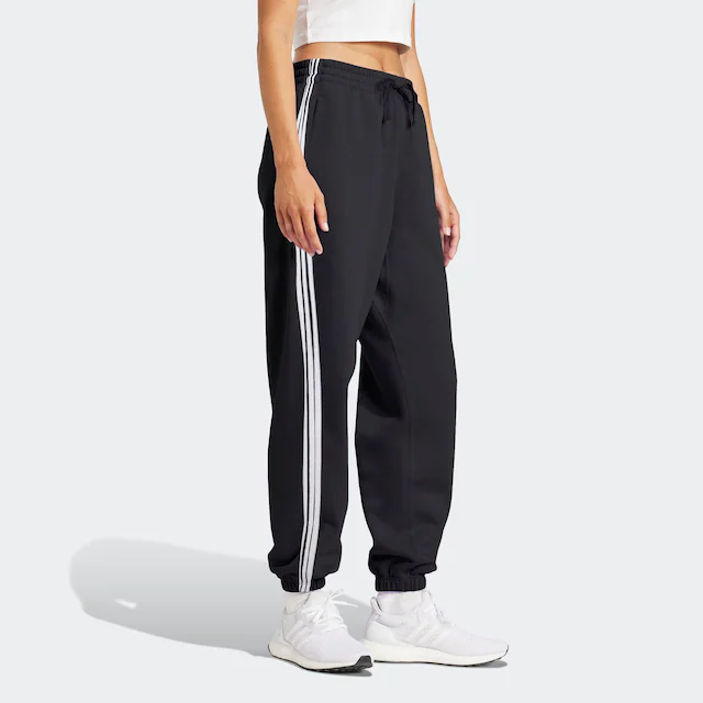 adidas Sportswear Sporthose »ESSENTIALS 3-STREIFEN FRENCH TERRY CUFFED« Reguläre Passform, mittelhoher Bund, weiches French Terry Material