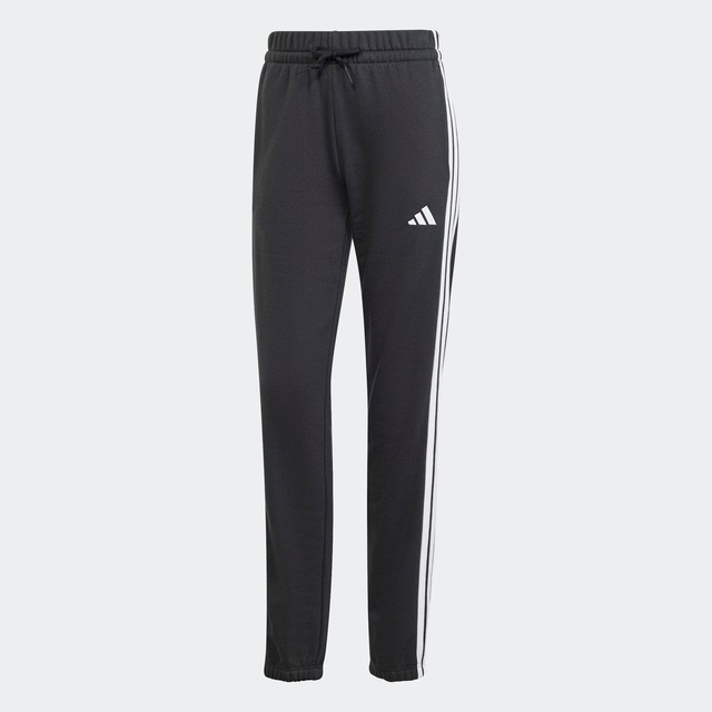 adidas Sportswear Sporthose »ESSENTIALS 3-STREIFEN FRENCH TERRY CUFFED« Reguläre Passform, mittelhoher Bund, weiches French Terry Material