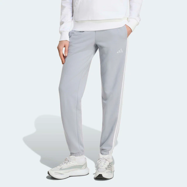 adidas Sportswear Sporthose »ESSENTIALS 3-STREIFEN FRENCH TERRY CUFFED« Reguläre Passform, mittelhoher Bund, weiches French Terry Material