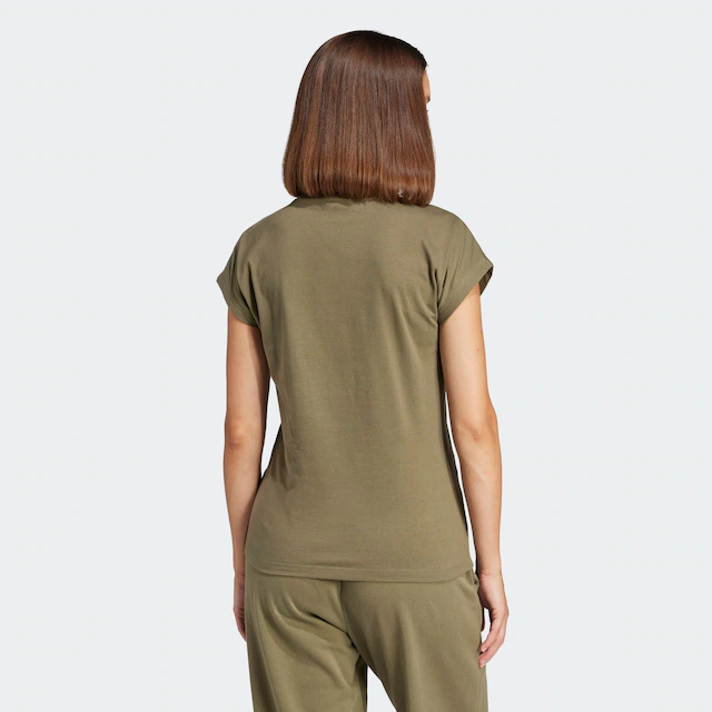 adidas Sportswear T-Shirt »ESSENTIALS LINEAR COTTON« sportlicher Stil, Kurzarm, ohne Verschluss, aus Baumwolle