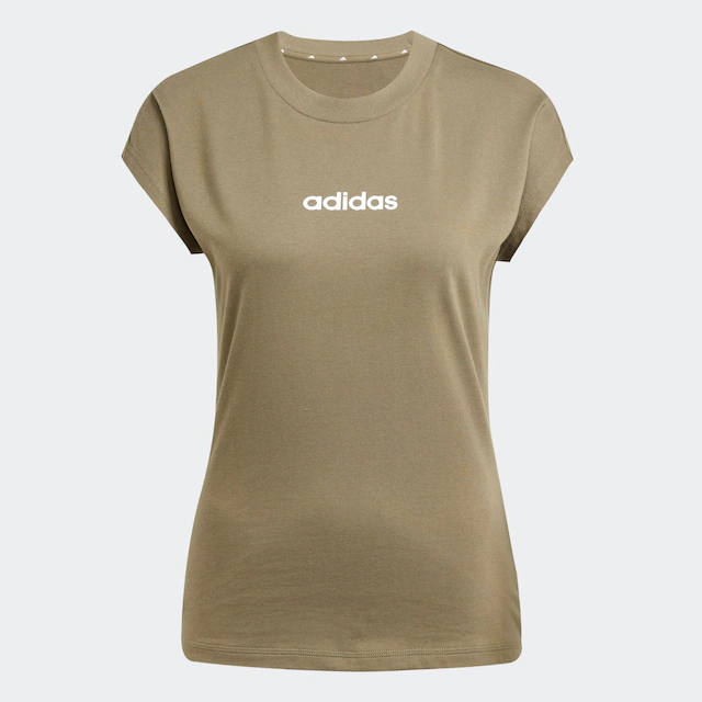 adidas Sportswear T-Shirt »ESSENTIALS LINEAR COTTON« sportlicher Stil, Kurzarm, ohne Verschluss, aus Baumwolle