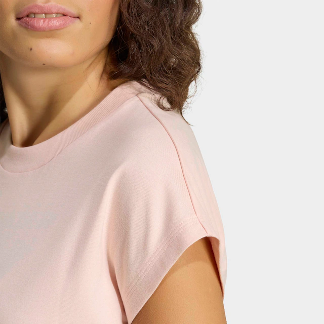 adidas Sportswear T-Shirt »ESSENTIALS LINEAR COTTON« sportlicher Stil, Kurzarm, ohne Verschluss, aus Baumwolle