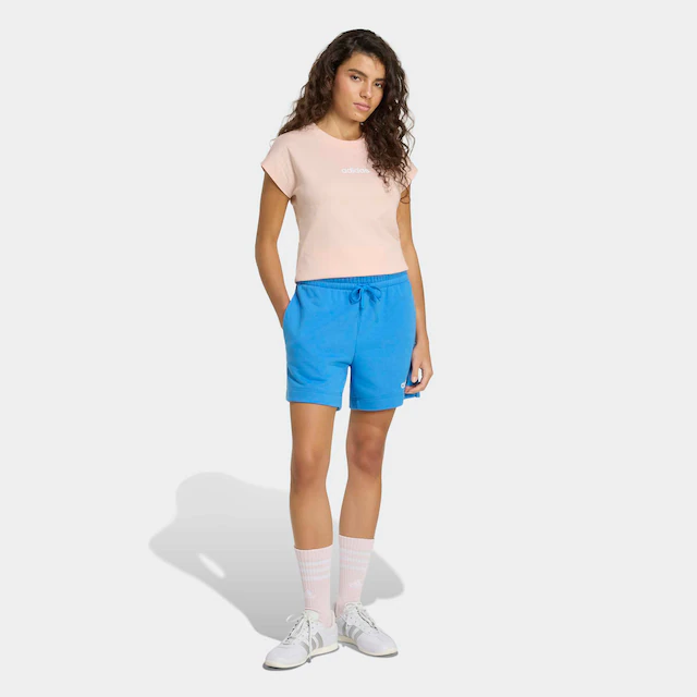 adidas Sportswear T-Shirt »ESSENTIALS LINEAR COTTON« sportlicher Stil, Kurzarm, ohne Verschluss, aus Baumwolle