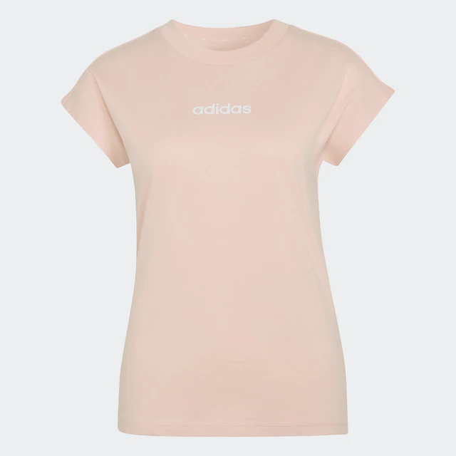 adidas Sportswear T-Shirt »ESSENTIALS LINEAR COTTON« sportlicher Stil, Kurzarm, ohne Verschluss, aus Baumwolle