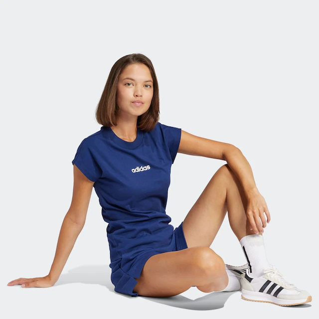 adidas Sportswear T-Shirt »ESSENTIALS LINEAR COTTON« sportlicher Stil, Kurzarm, ohne Verschluss, aus Baumwolle