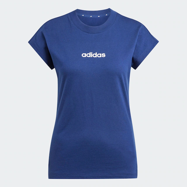 adidas Sportswear T-Shirt »ESSENTIALS LINEAR COTTON« sportlicher Stil, Kurzarm, ohne Verschluss, aus Baumwolle